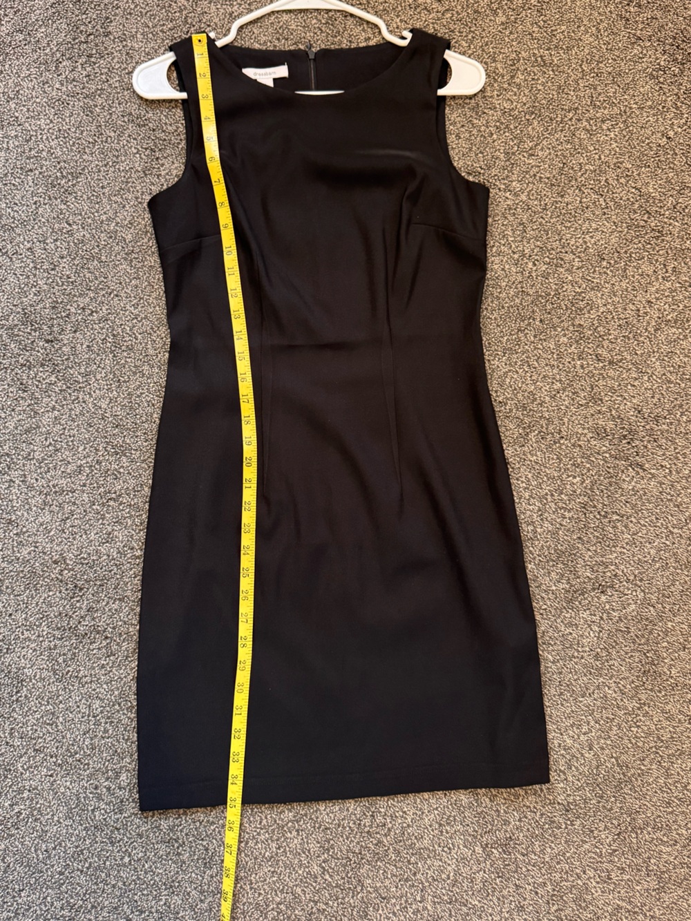 dressbarn Black Sleeveless Tailored Sheath Dress Size 4 Timeless LBD Back Zipper - Picture 11 of 11